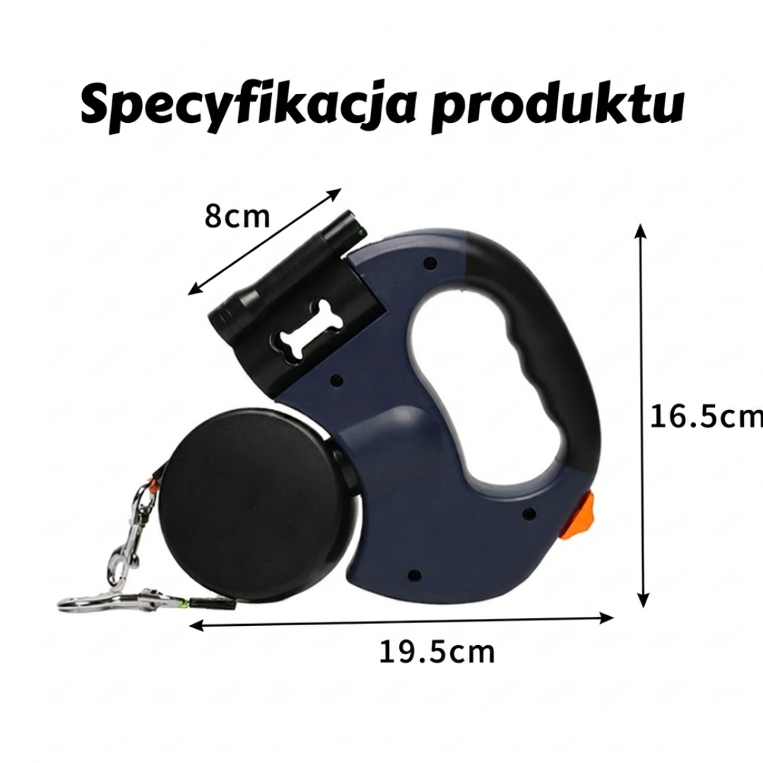 Dwugłowicowa smycz automatyczna dla psa