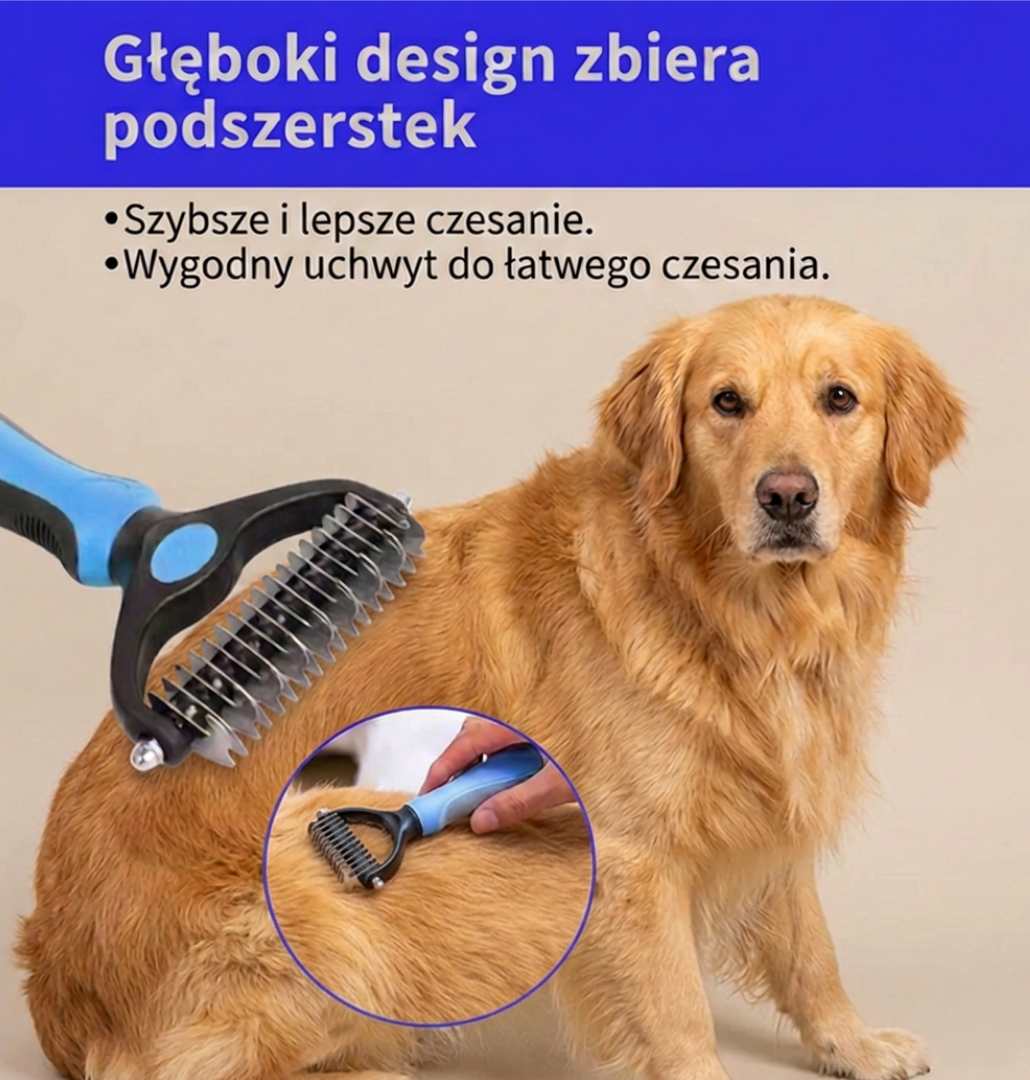 Profesjonalna szczotka do wyczesywania sierści