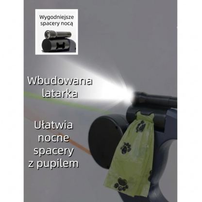 Dwugłowicowa smycz automatyczna dla psa